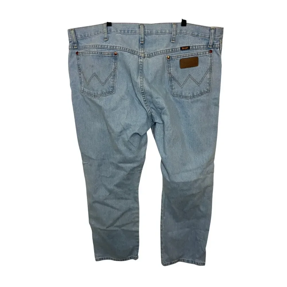 Wrangler Cowboy Cut Original Jeans 42Wx30L Denim Light Wash Rodeo Western Mens
